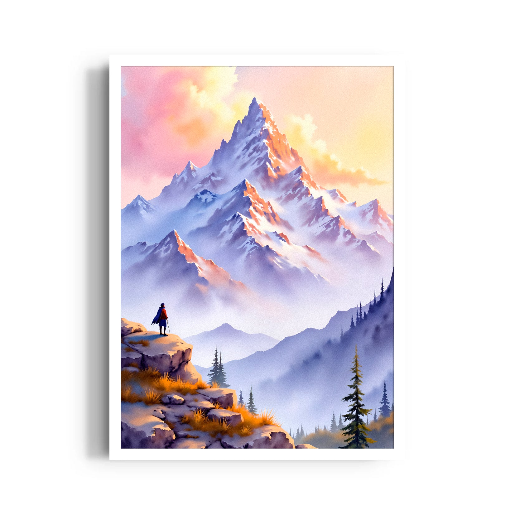 Summit of Quiet Courage - Landscape Modern Wall Art