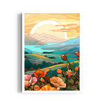 Sunrise Blossom Valley - Landscape Modern Wall Art