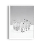 Arctic Frost Gallop — 7 Horses Vastu Art