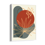 Abstract Boho Floral Sunburst - Boho Modern Wall Art