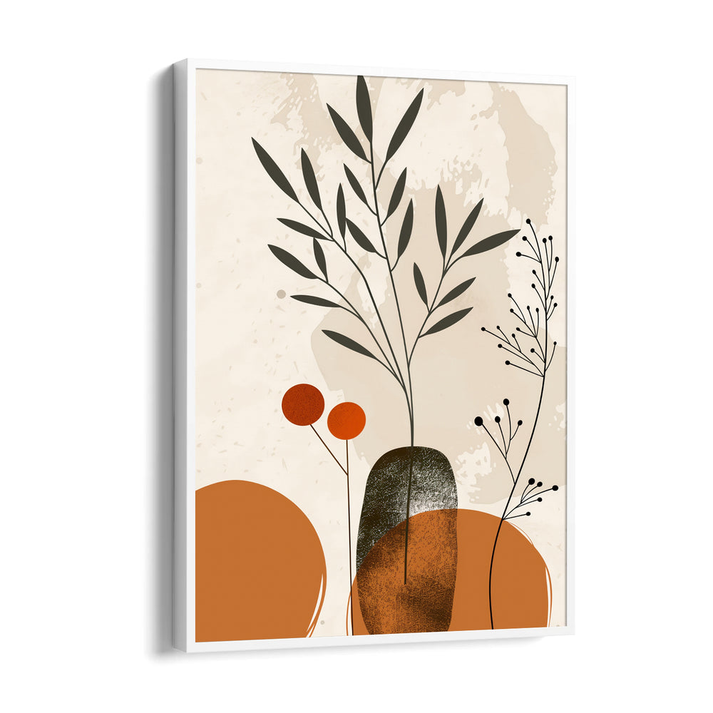 Boho Minimal Botanical Vase – Boho Modern Wall Art