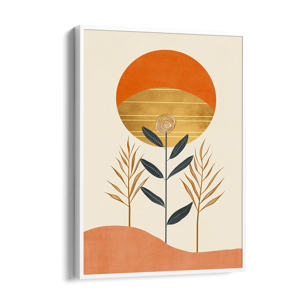 Boho Sunset Botanical Scene ??? Boho Modern Wall Art