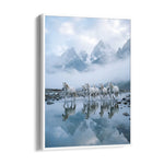 Alpine Reflection Surge — 7 Horses Vastu Art