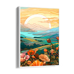 Sunrise Blossom Valley - Landscape Modern Wall Art