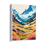 Alpine Meadow Valley – Landscape Modern Wall Art - Pillow Fights