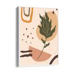 Terracotta Leaf Reverie - Abstract Modern Art