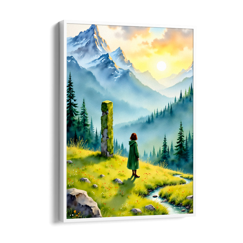 Misty Alpine Vista – Landscape Modern Wall Art - Pillow Fights