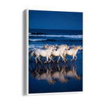 Cobalt Wave Gallop - 7 Horses Wall Art