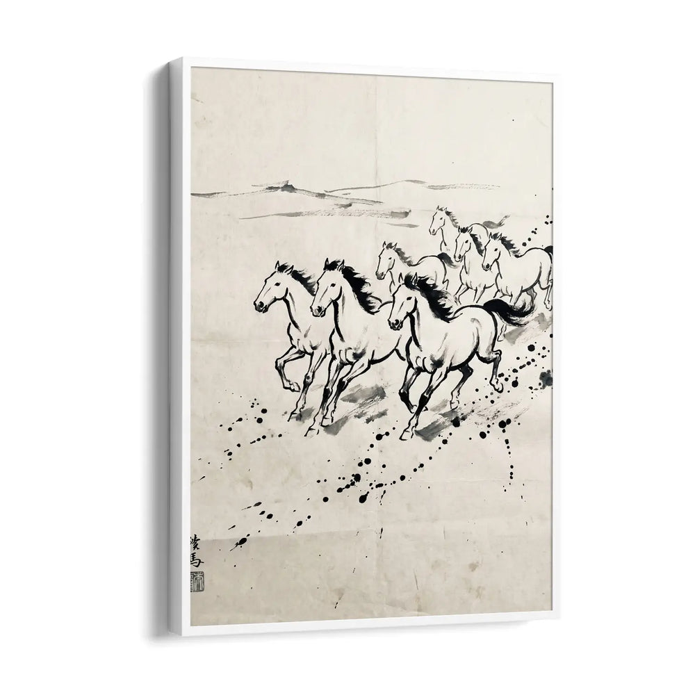 Ink Wash Heritage — 7 Horses Vastu Art