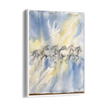 Watercolor Sky Motion — 7 Horses Vastu Art