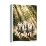 Enchanted Forest Gallop — 7 Horses Vastu Art