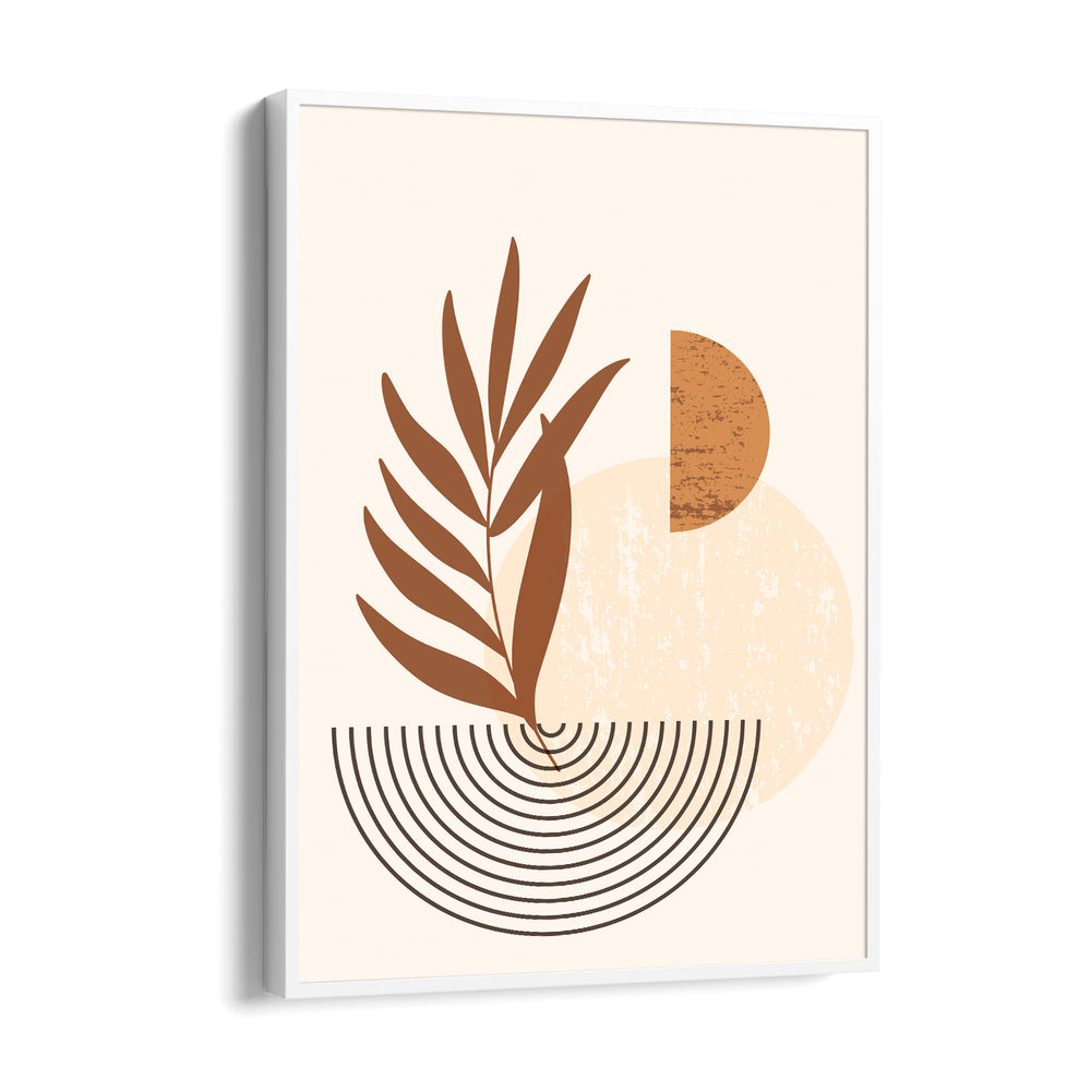 Boho Terracotta Leaf Geometry - Boho Modern Wall Art