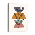 Boho Geometric Botanical Layers - Boho Modern Wall Art