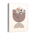 Boho Floral Line Harmony - Boho Modern Wall Art