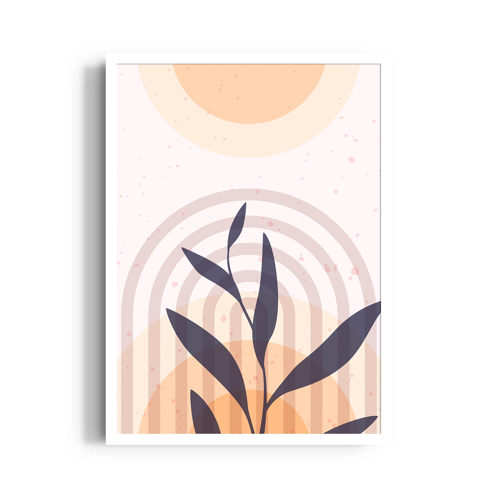 Boho Rainbow Botanical Silhouette ??? Boho Modern Wall Art