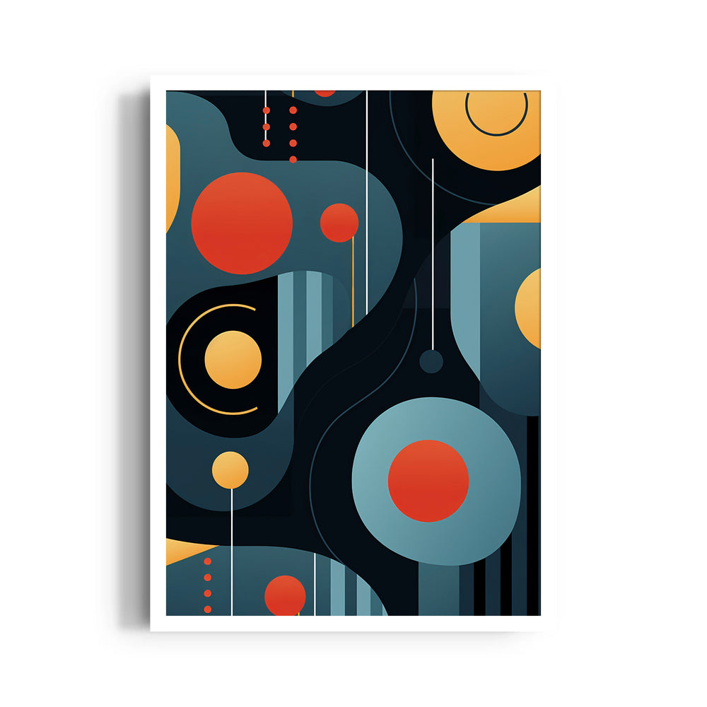 Neon Orbit Matrix - Abstract Modern Art