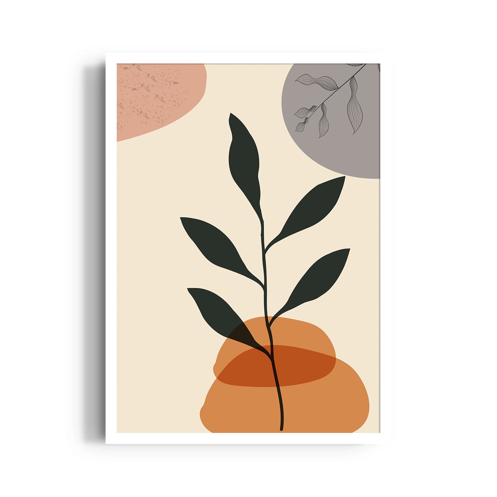 Boho Minimal Botanical Silhouette ??? Boho Modern Wall Art