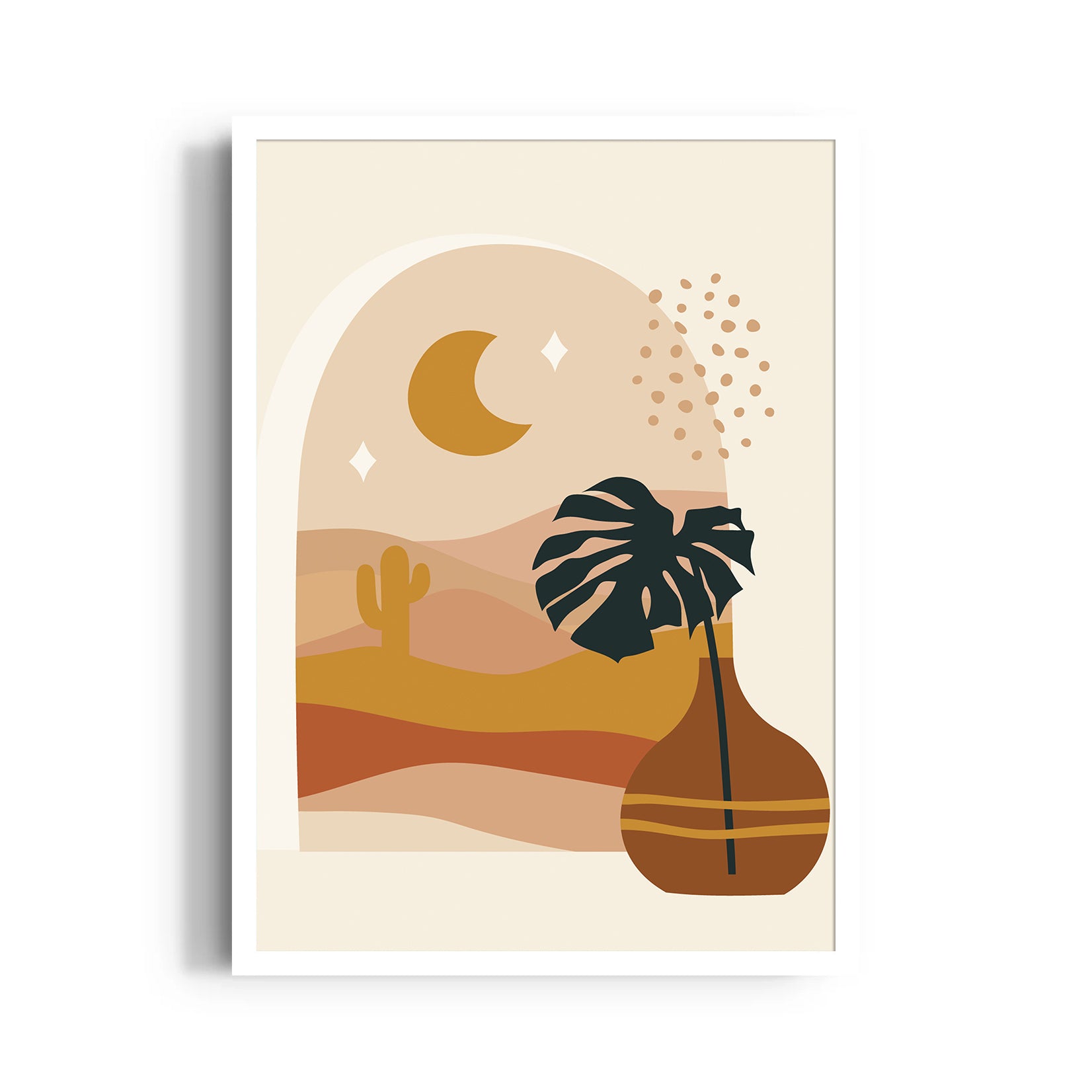 Boho Desert Nightscape ??? Boho Modern Wall Art