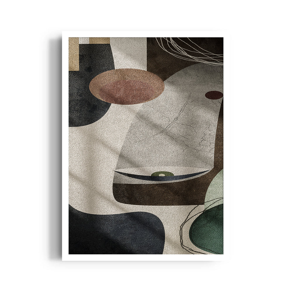 Obsidian Balance Contours - Abstract Modern Art