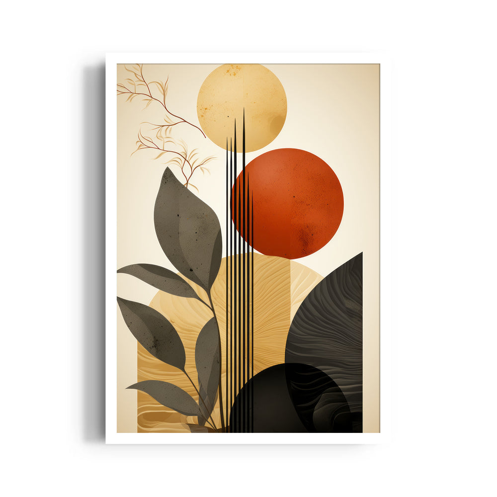 Crimson Sun Ascension - Abstract Modern Art