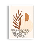 Boho Terracotta Leaf Geometry - Boho Modern Wall Art