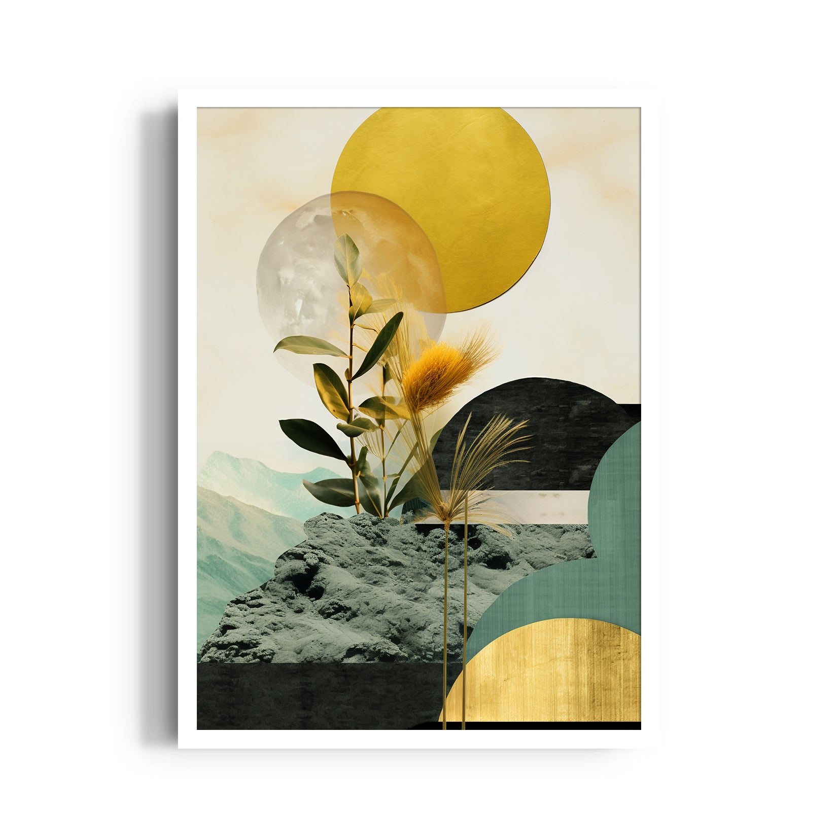 Golden Zenith Garden - Abstract Modern Art