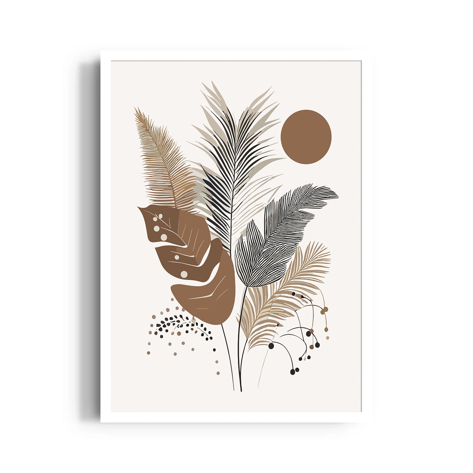 Boho Tropical Botanical Arrangement ??? Boho Modern Wall Art