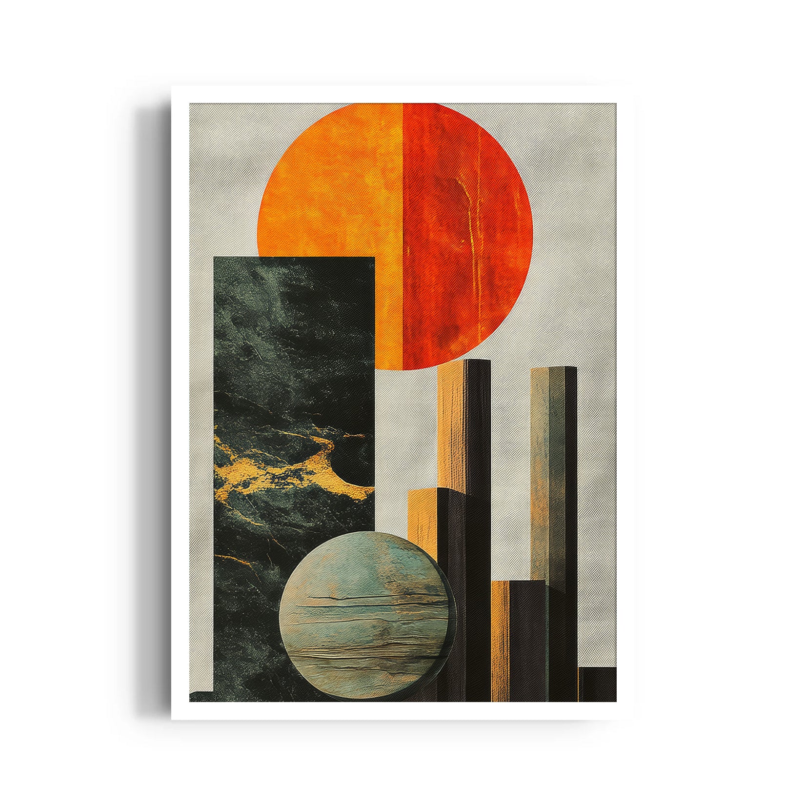 Solar Monolith Convergence - Abstract Modern Art