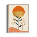 Boho Sunset Botanical Scene ??? Boho Modern Wall Art