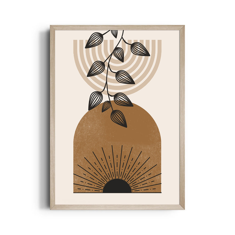 Boho Sunrise Botanical Arch – Boho Modern Wall Art