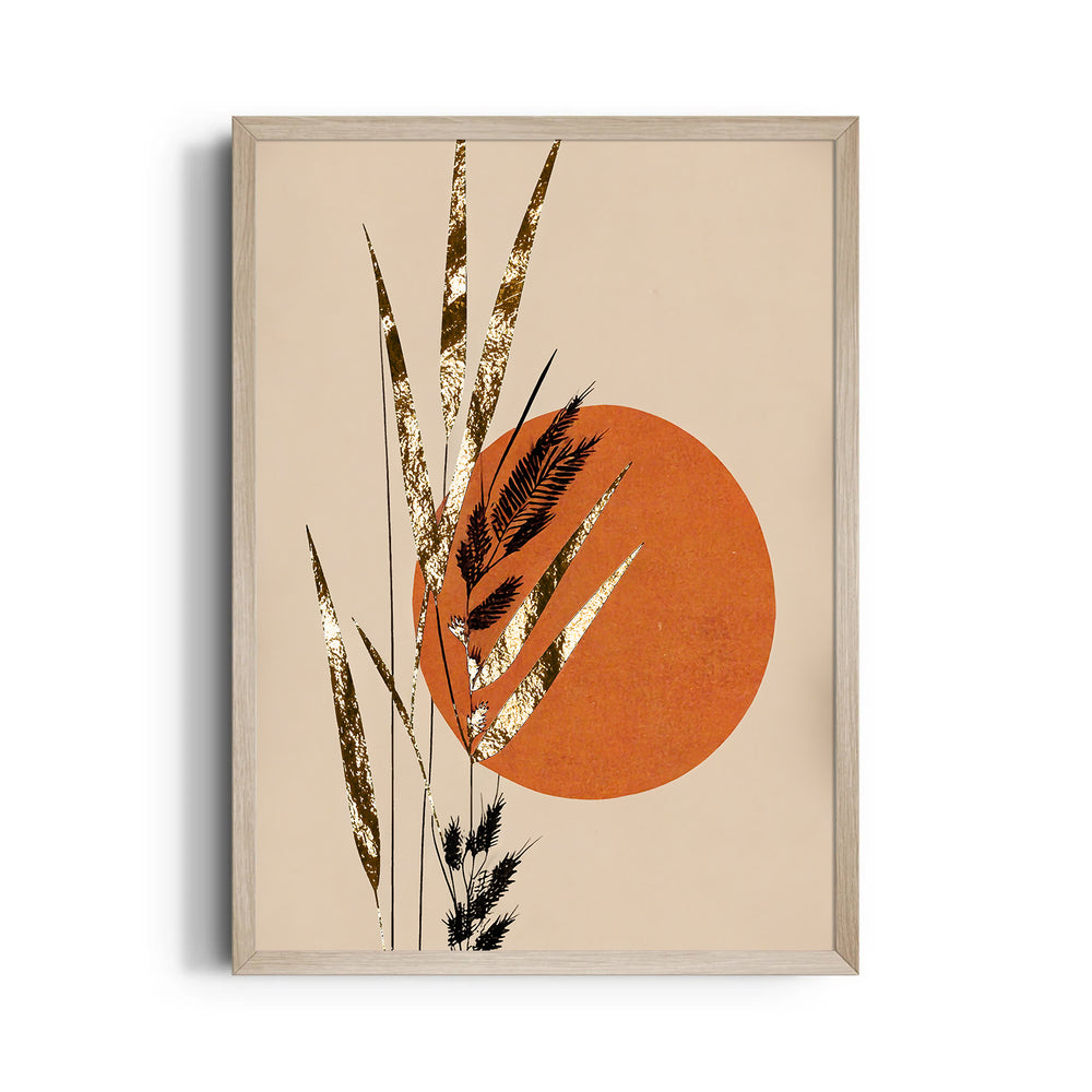 Boho Botanical Sunburst - Boho Modern Wall Art