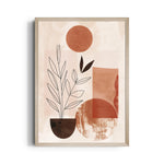 Abstract Boho Botanical Shapes - Boho Modern Wall Art