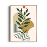Boho Botanical Earth Shapes - Boho Modern Wall Art