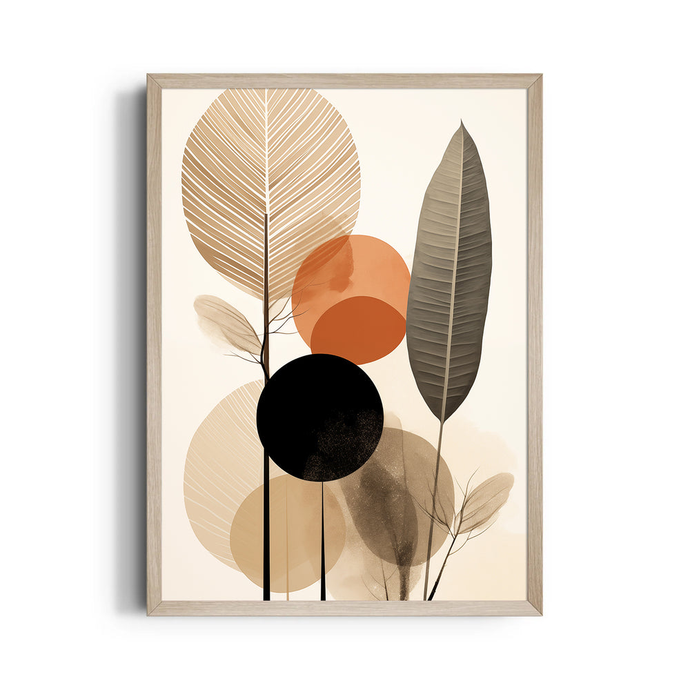 Boho Abstract Botanical Layers – Boho Modern Wall Art