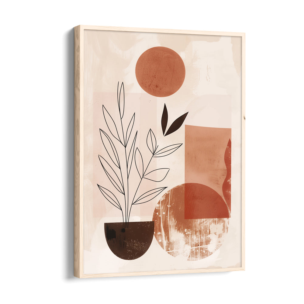 Abstract Boho Botanical Shapes - Boho Modern Wall Art