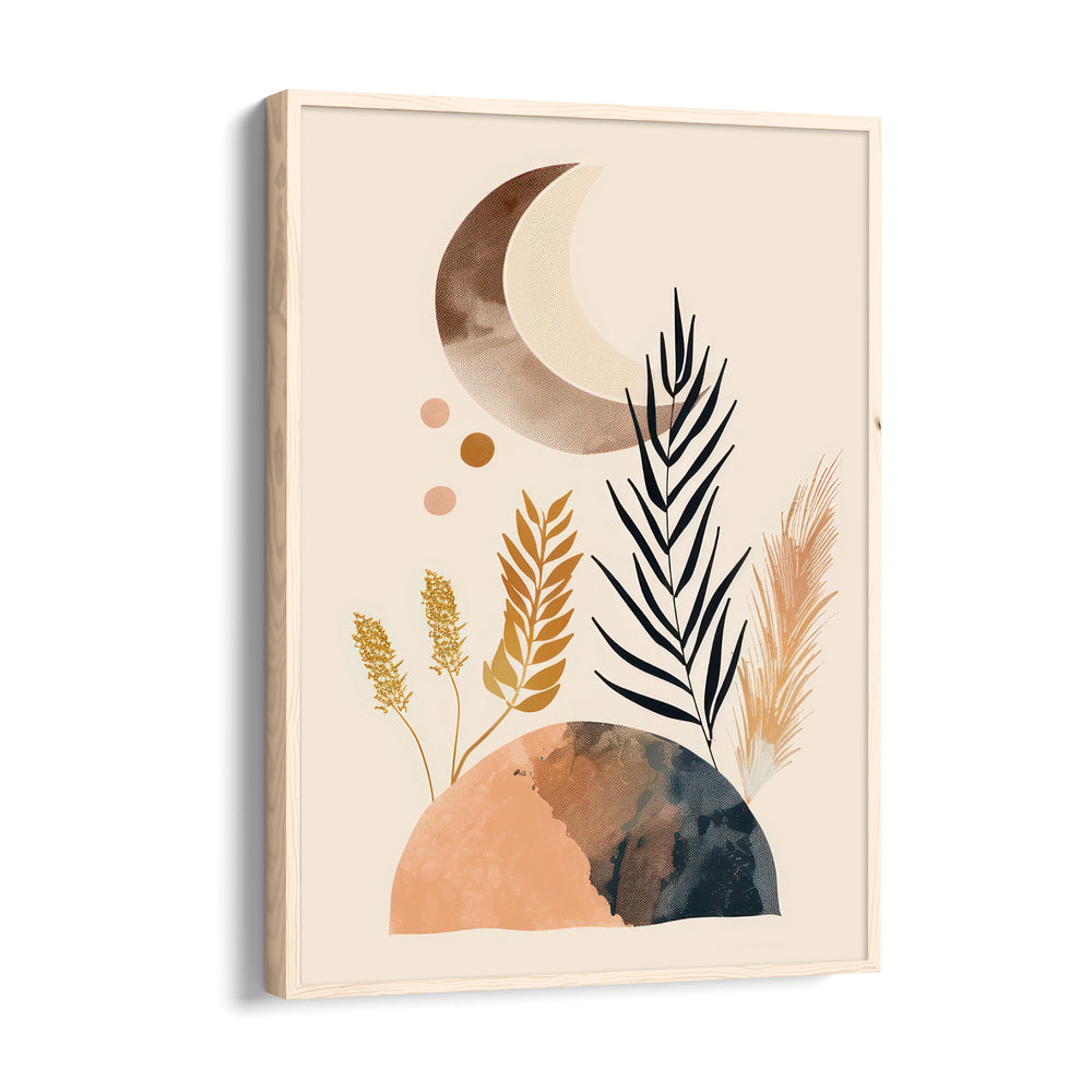 Boho Lunar Botanical Landscape - Boho Modern Wall Art