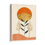 Boho Sunset Botanical Scene ??? Boho Modern Wall Art