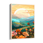 Sunrise Blossom Valley - Landscape Modern Wall Art