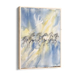 Watercolor Sky Motion — 7 Horses Vastu Art