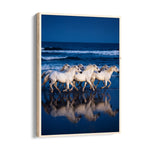 Cobalt Wave Gallop - 7 Horses Wall Art