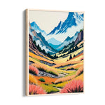 Alpine Meadow Valley – Landscape Modern Wall Art - Pillow Fights