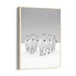 Arctic Frost Gallop — 7 Horses Vastu Art