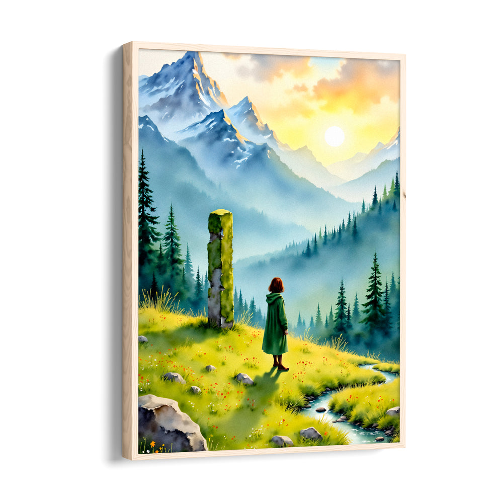 Misty Alpine Vista – Landscape Modern Wall Art - Pillow Fights