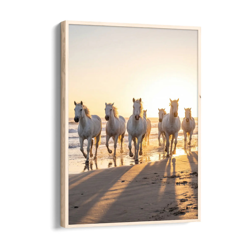 Oceanic Dawn Gallop — 7 Horses Wall Art
