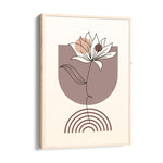 Boho Floral Line Harmony - Boho Modern Wall Art