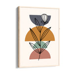 Boho Geometric Botanical Layers - Boho Modern Wall Art