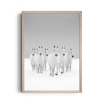 Arctic Frost Gallop — 7 Horses Vastu Art