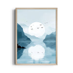 Silent Moonlake Mist – Landscape Modern Wall Art - Pillow Fights