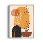 Golden Botanical Stillscape – Abstract Modern Art