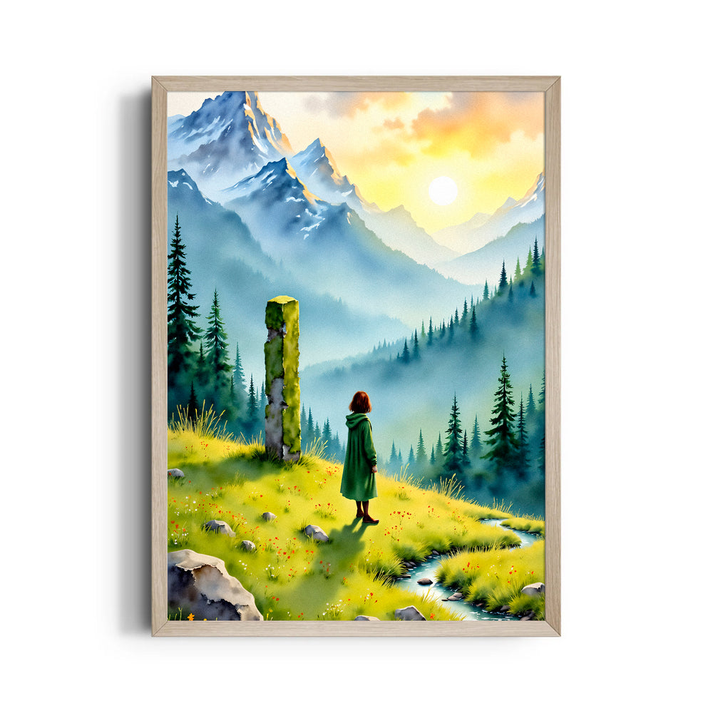Misty Alpine Vista – Landscape Modern Wall Art - Pillow Fights